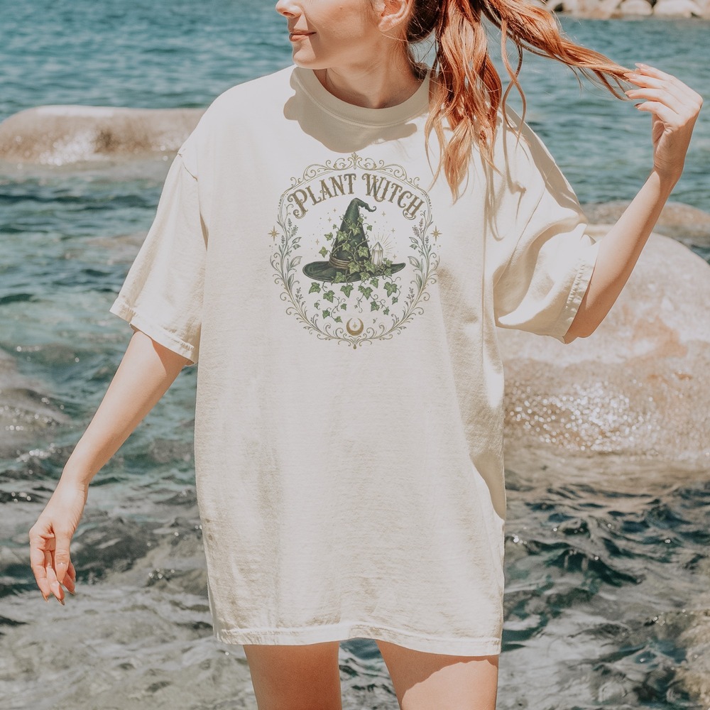 Plant Witch Hat Wrapped in Ivy and Crystal Tee